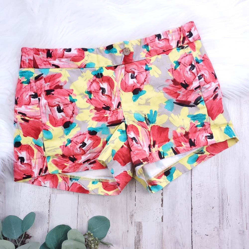 J. Crew Stretch Shorts Sz 0 Floral